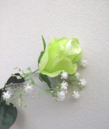 Hoa lụa, hoa giả Uyên shop, Hồng xanh cành
