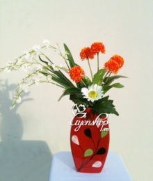 Hoa lụa, hoa giả Uyên shop, Bộ 3 Phát-Bình-Phúc