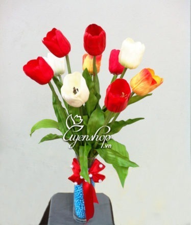 Hoa lụa, hoa giả Uyên shop, Hoa Tulip thơm