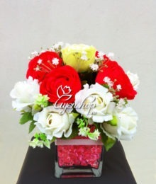 Hoa lụa, hoa giả Uyên shop, Hoa hồng tình yêu