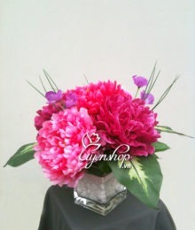 Hoa lụa, hoa giả Uyên shop, Mẫu đơn để bàn