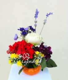 Hoa lụa, hoa giả Uyên shop, Hoa nhỏ để bàn