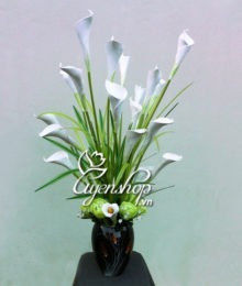 Hoa lụa, hoa giả Uyên shop, Hoa Rum trắng