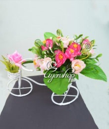 Hoa lụa, hoa giả Uyên shop, Xen đạp hoa