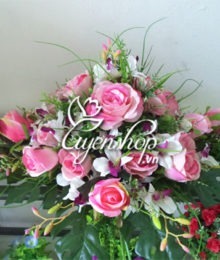 Hoa lụa, hoa giả Uyên shop, Hoa bàn họp