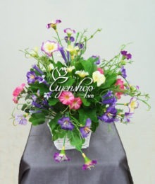 Hoa lụa, hoa giả Uyên shop, Hoa đẹp để bàn