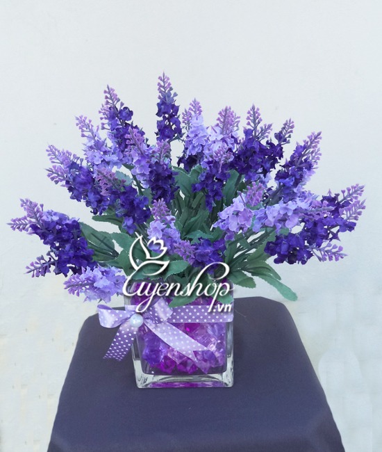 hoa lavender tim - hoa lua - uyenshop