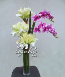 Hoa lụa, hoa giả Uyên shop, Vẻ đẹp Huệ Lan