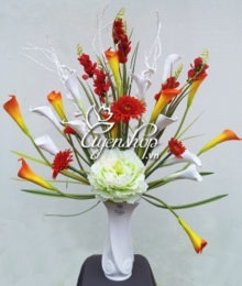 Hoa lụa, hoa giả Uyên shop, Vẻ đẹp hoa Rum