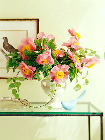 Hoa lụa, hoa giả Uyên shop, 5 phút cắm hoa mỗi ngày cho nhà thêm tươi