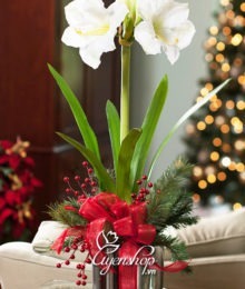 Hoa lụa, hoa giả Uyên shop, Huệ Tây trắng