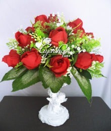 Hoa lụa, hoa giả Uyên shop, Hoa hồng đỏ Thiên thần