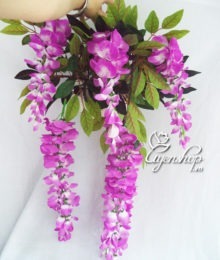 Hoa lụa, hoa giả Uyên shop, Giỏ hoa treo tường