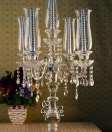 Hoa lụa, hoa giả Uyên shop, Chân nến pha lê