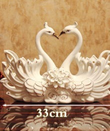 Hoa lụa, hoa giả Uyên shop, Đôi thiên nga trang trí