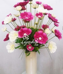 Hoa lụa, hoa giả Uyên shop, Bình hoa cánh bướm