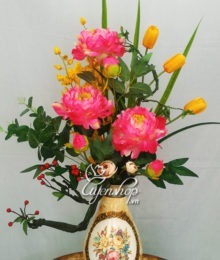 Hoa lụa, hoa giả Uyên shop, Binh hoa nghệ thuật