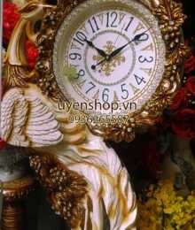 Hoa lụa, hoa giả Uyên shop, Đồng hồ Chim công sang trọng