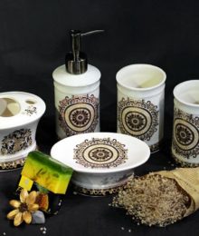 Hoa lụa, hoa giả Uyên shop, Bộ đồ dùng phòng tắm kiểu Pháp