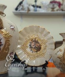 Hoa lụa, hoa giả Uyên shop, Bộ trưng bày hoa Mẫu đơn