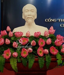 Hoa lụa, hoa giả Uyên shop, Hoa Tượng Bác đẹp
