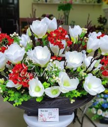 Hoa lụa, hoa giả Uyên shop, Thuyền hoa đẹp