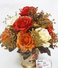 Hoa lụa, hoa giả Uyên shop, Hoa Hồng nhũ