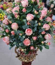 Hoa lụa, hoa giả Uyên shop, Bình Hồng Cao Cấp