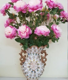 Hoa lụa, hoa giả Uyên shop, Bình hoa May mắn