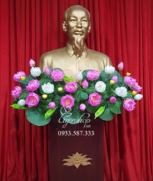 Hoa lụa, hoa giả Uyên shop, Hoa Tượng Bác đẹp