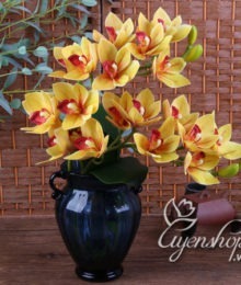 Hoa lụa, hoa giả Uyên shop, Bình địa lan nghệ thuật