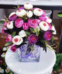 Hoa lụa, hoa giả Uyên shop, Hoa Trà xinh