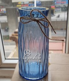 Hoa lụa, hoa giả Uyên shop, Lọ thủy tinh xanh