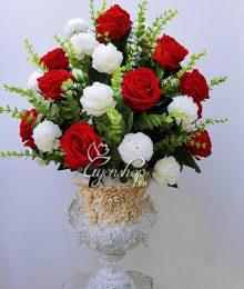 Hoa lụa, hoa giả Uyên shop, Bình Hồng Cao Cấp