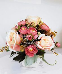 Hoa lụa, hoa giả Uyên shop, Hoa Để Bàn