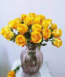 Hoa lụa, hoa giả Uyên shop, Rực rỡ cùng Hồng cam