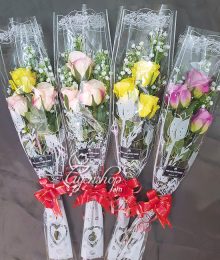 Hoa lụa, hoa giả Uyên shop, Bó Hoa Hồng Xinh