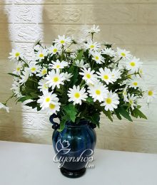 Hoa lụa, hoa giả Uyên shop, Bình Hoa Cúc Họa Mi