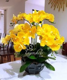 Hoa lụa, hoa giả Uyên shop, Bình Lan vàng
