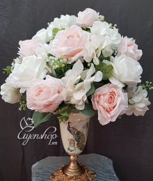 Hoa lụa, hoa giả Uyên shop, Hoa để bàn sang trọng