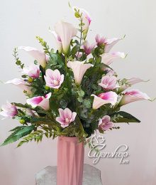 Hoa lụa, hoa giả Uyên shop, Bình Hoa Rum Tím