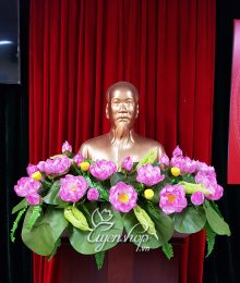 Hoa lụa, hoa giả Uyên shop, Hoa Sen Tượng Bác