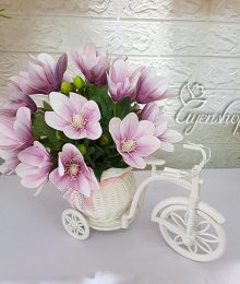 Hoa lụa, hoa giả Uyên shop, Xe đạp hoa Ngọc Lan