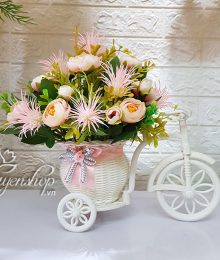 Hoa lụa, hoa giả Uyên shop, Xe đạp hoa xinh