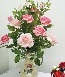 Hoa lụa, hoa giả Uyên shop, Bình Hoa Hồng