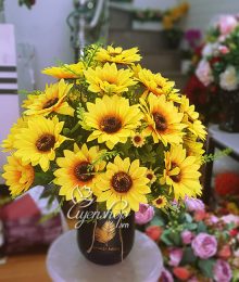 Hoa lụa, hoa giả Uyên shop, Bình Hoa Hướng Dương