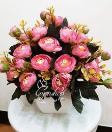 Hoa lụa, hoa giả Uyên shop, Hoa Trà Hồng