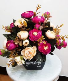 Hoa lụa, hoa giả Uyên shop, Hoa để bàn