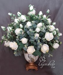 Hoa lụa, hoa giả Uyên shop, Vẻ đẹp Tinh Khiết