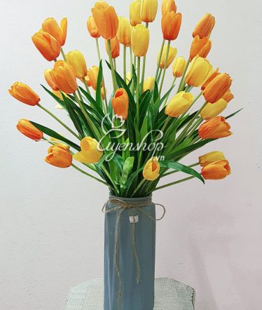 Hoa lụa, hoa giả Uyên shop, Bình Hoa Tulip